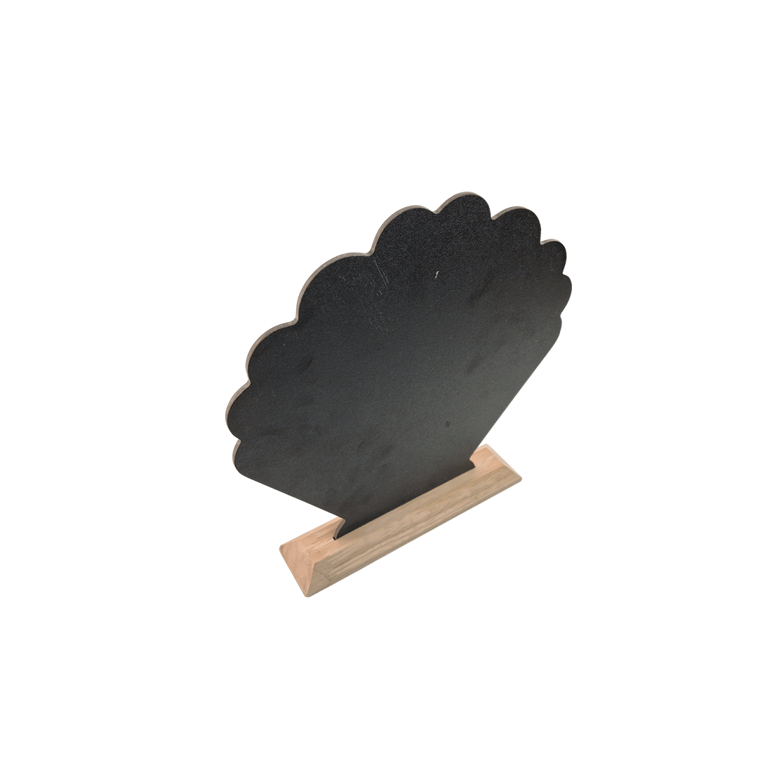 Tabletop Chalkboard Menu Stand - Scalloped Fan 2