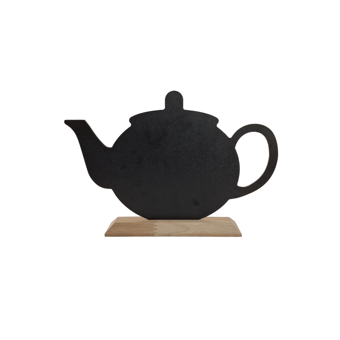 Tabletop Chalkboard Menu Stand - Tea Pot 1