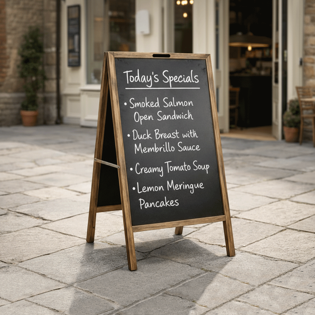 A-Frame Floor Standing Chalkboard with Easel 1