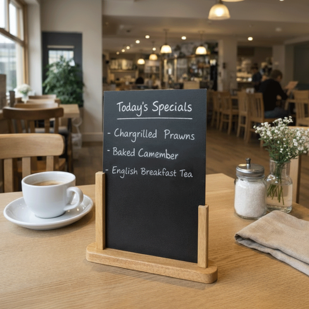 Countertop Menu Board with Wooden Stand - Variant 3 3
