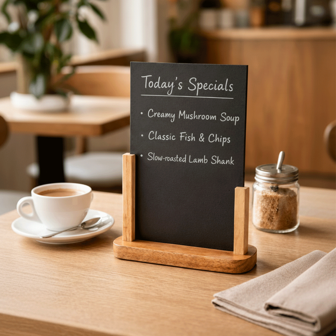 Countertop Menu Board with Wooden Stand - Variant 4 3