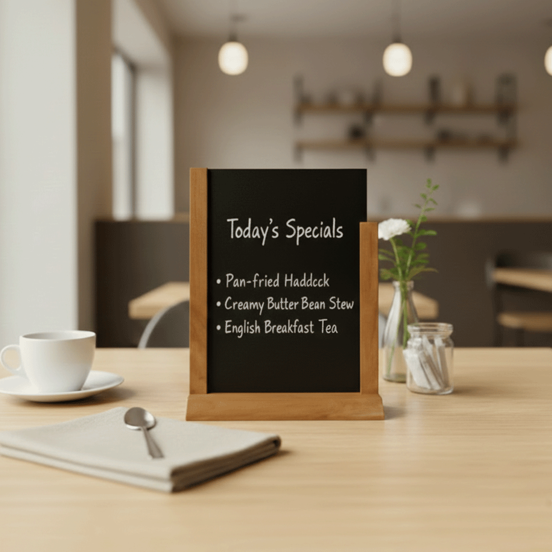 Countertop Menu Board with Wooden Stand - Variant 5 3