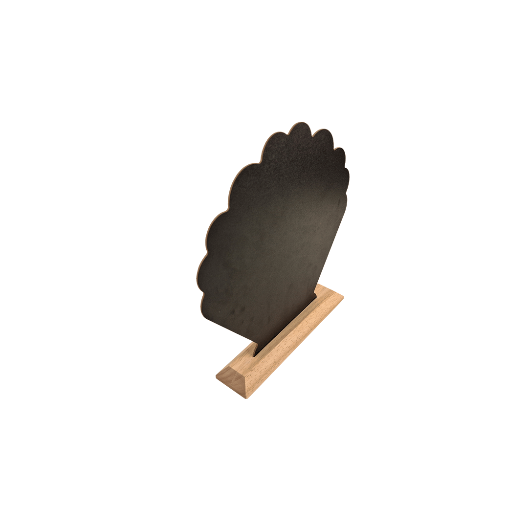 Tabletop Chalkboard Menu Stand - Scalloped Fan 2